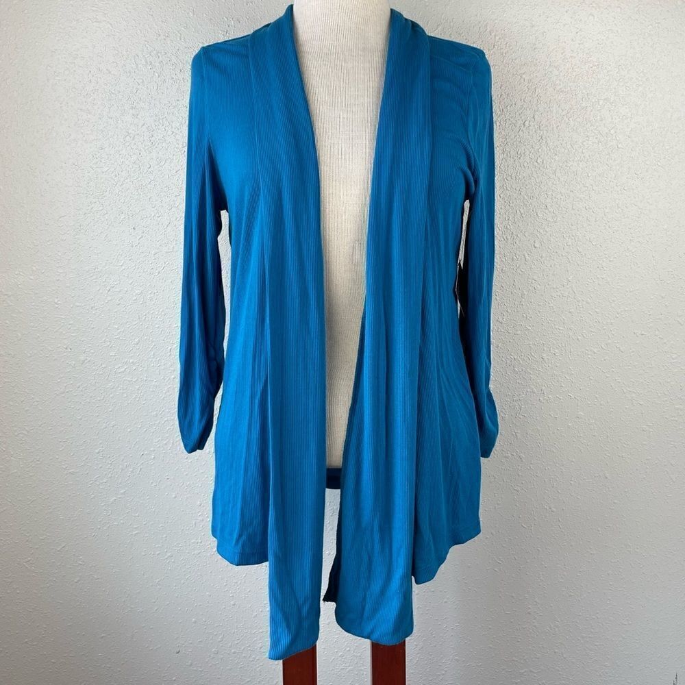 NWT JW Styles Blue Cardigan Style Top Size M
